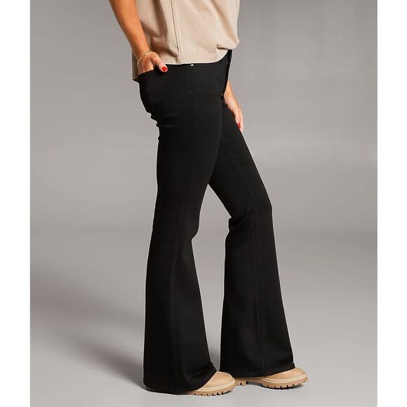 BKE Buckle Payton Black Universal Fit Mid-Rise Bootcut Stretch Jean Size 26 - Picture 2 of 9